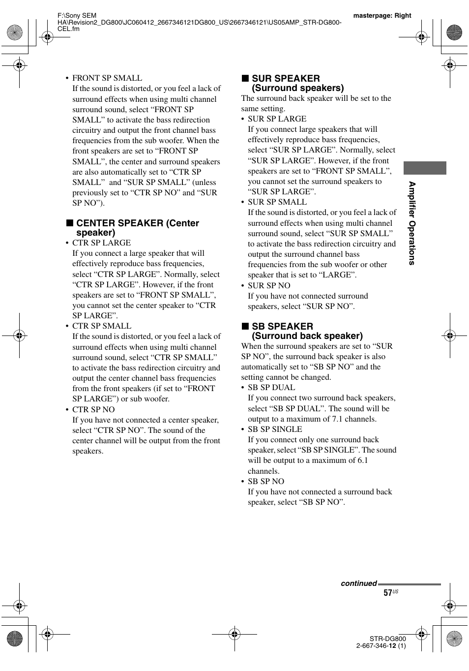 Sony STRDG800 User Manual | Page 57 / 100