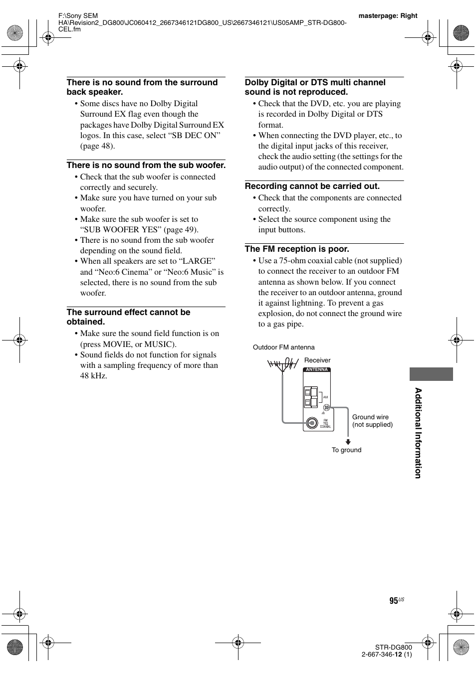 Sony STRDG800 User Manual | Page 95 / 100