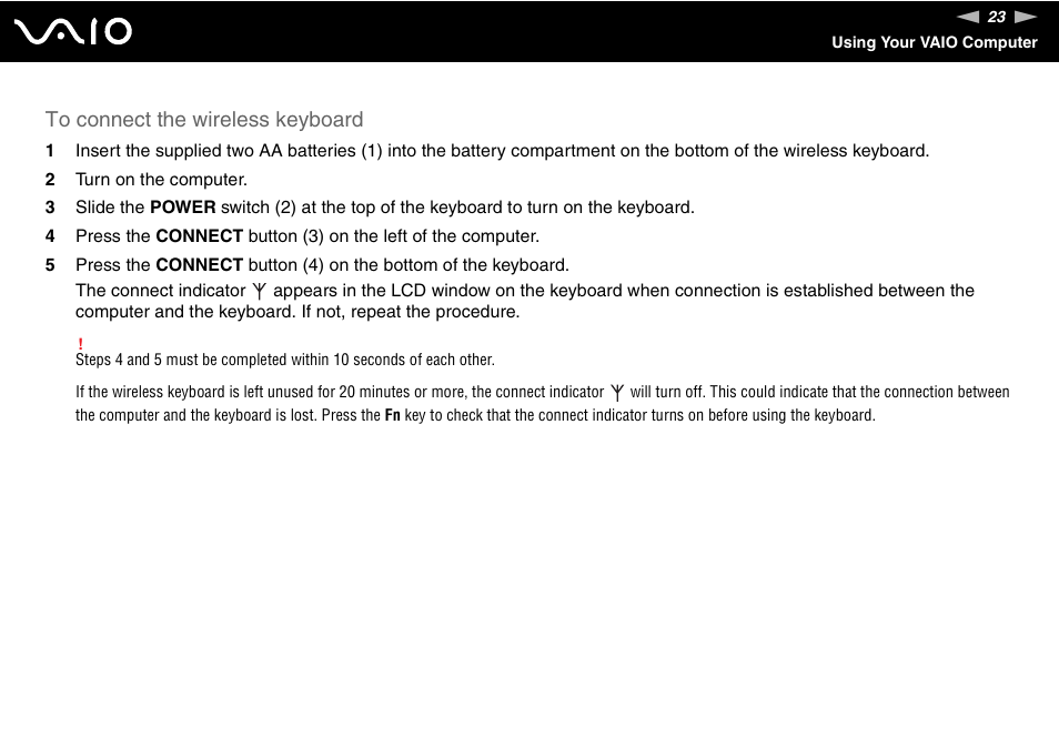 Sony VGC-VA10G User Manual | Page 23 / 169