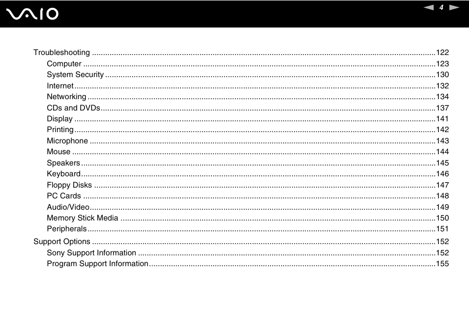 Sony VGC-VA10G User Manual | Page 4 / 169