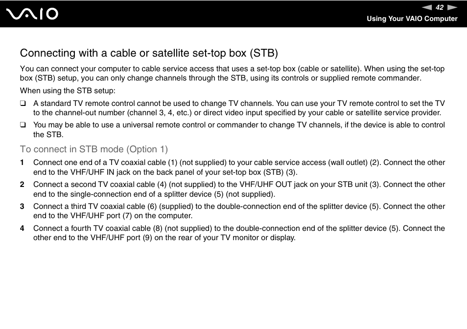 Sony VGC-VA10G User Manual | Page 42 / 169