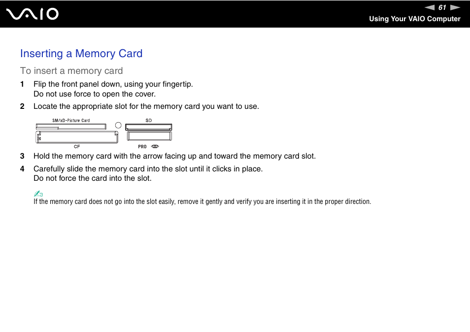 Sony VGC-VA10G User Manual | Page 61 / 169