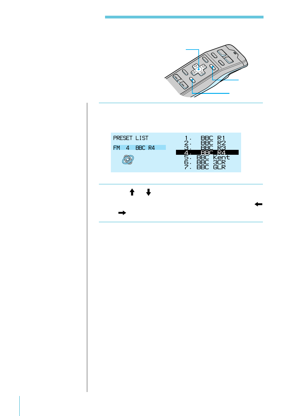 Selecting a station on the list, Local link function (united kingdom only) | Sony XES User Manual | Page 46 / 72