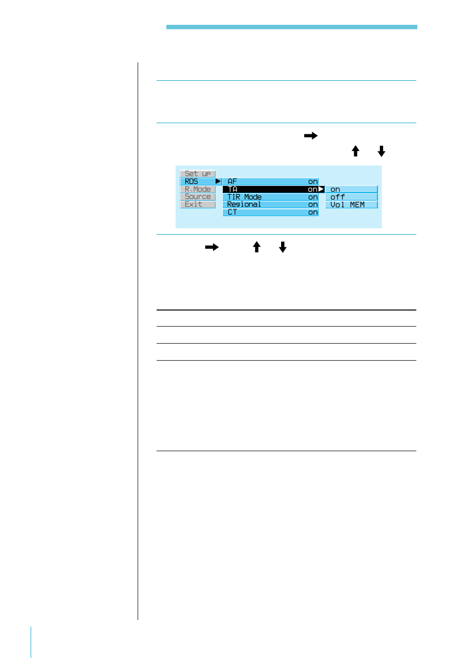 To set ta function, Listening to the radio | Sony XES User Manual | Page 48 / 72