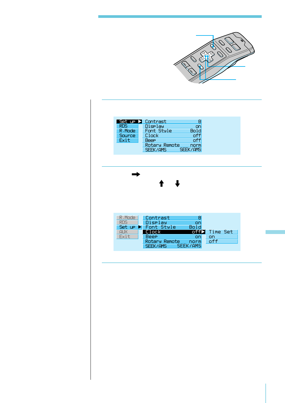 Additional settings, Set up menu | Sony XES User Manual | Page 53 / 72