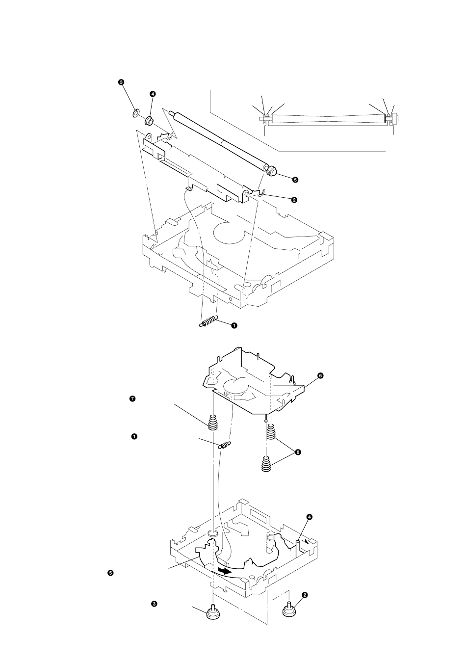 Shaft roller assy, Floating block assy | Sony CDX-CA530X User Manual | Page 11 / 40