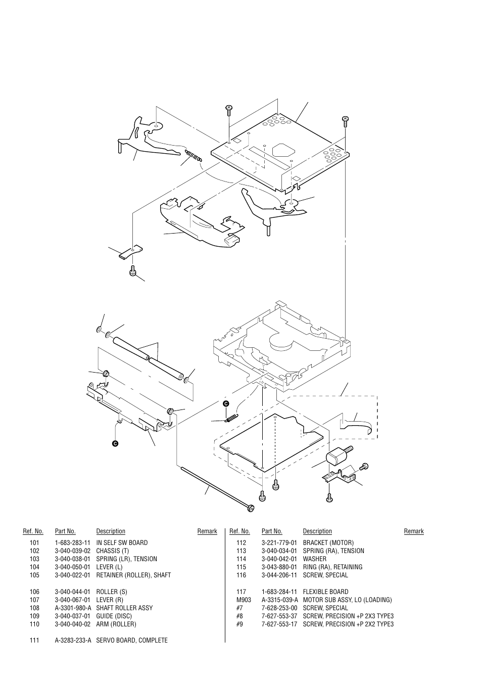 Cd mechanism section (1) | Sony CDX-CA530X User Manual | Page 30 / 40