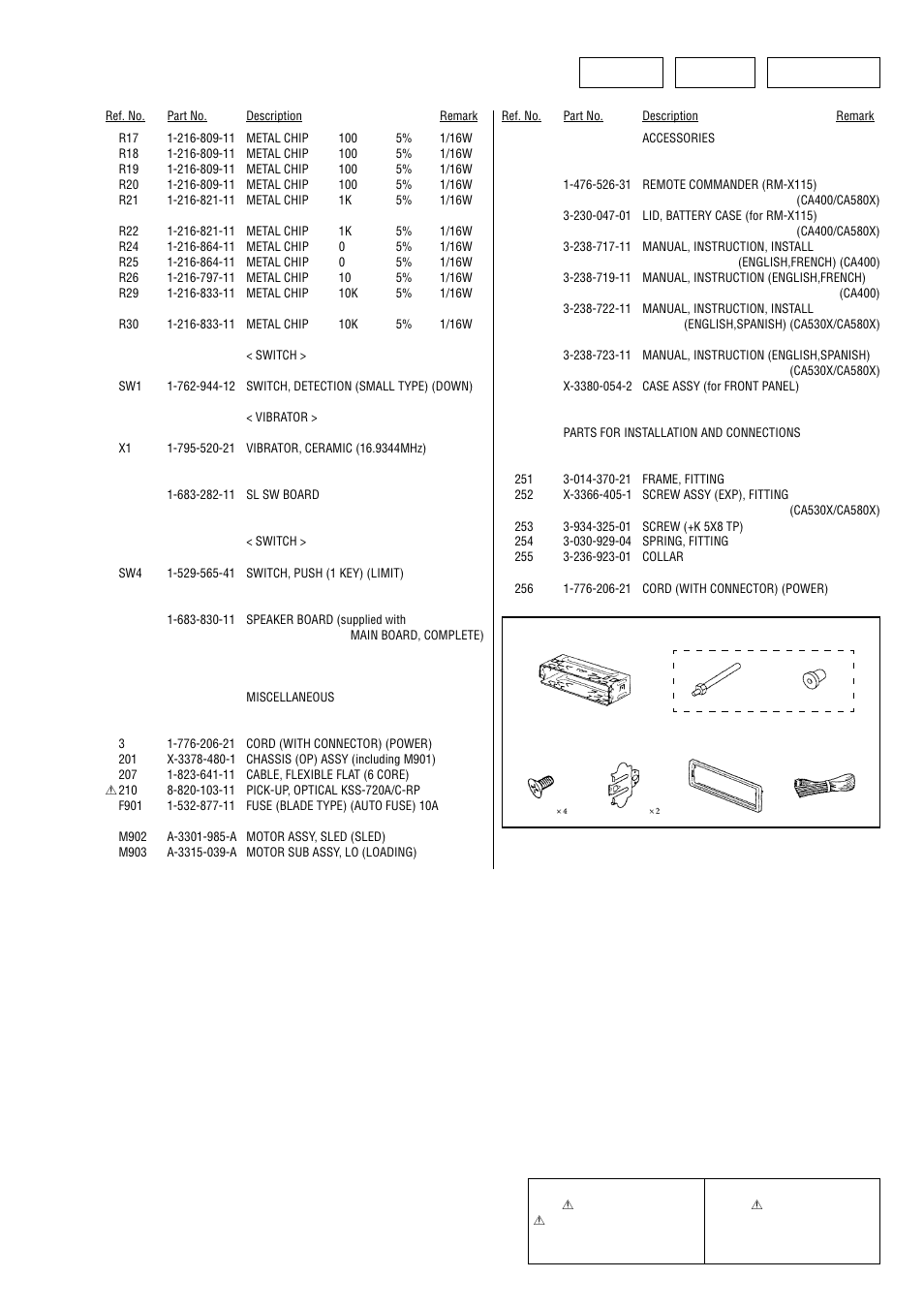 Sl sw, Speaker, Sl sw speaker servo | Sony CDX-CA530X User Manual | Page 39 / 40