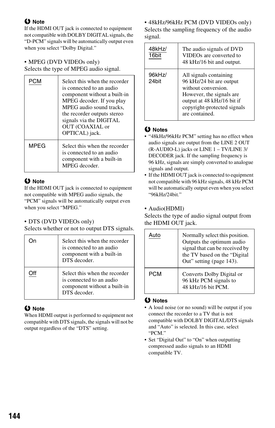 Sony RDR-HXD1065 User Manual | Page 144 / 172