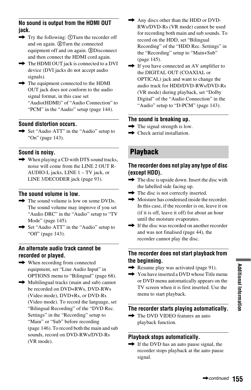 Playback | Sony RDR-HXD1065 User Manual | Page 155 / 172