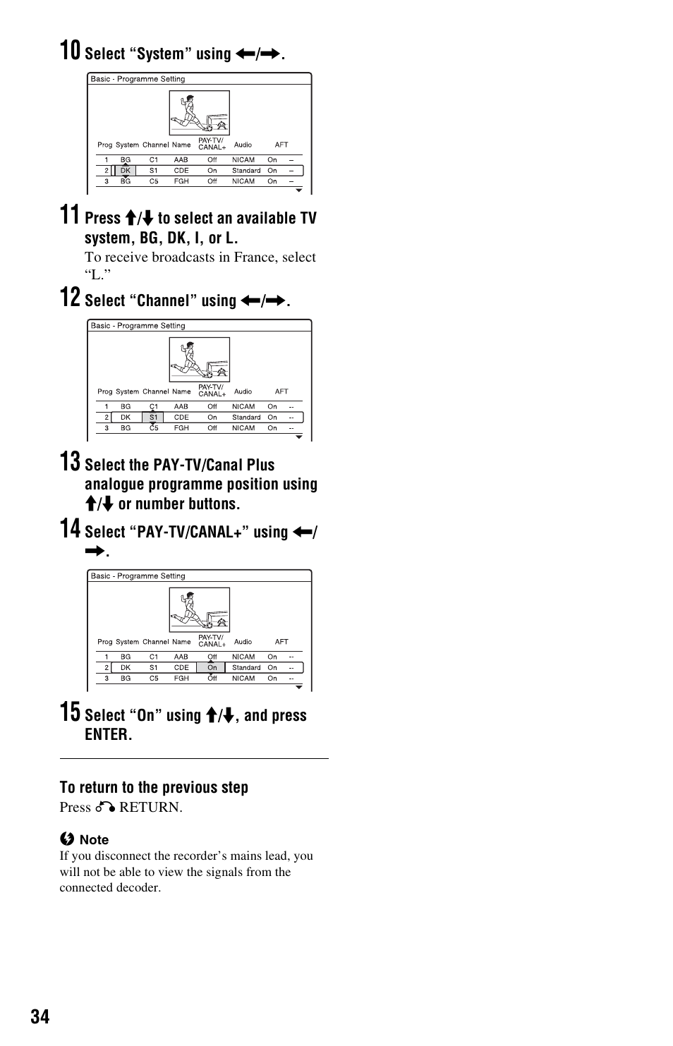 Sony RDR-HXD1065 User Manual | Page 34 / 172