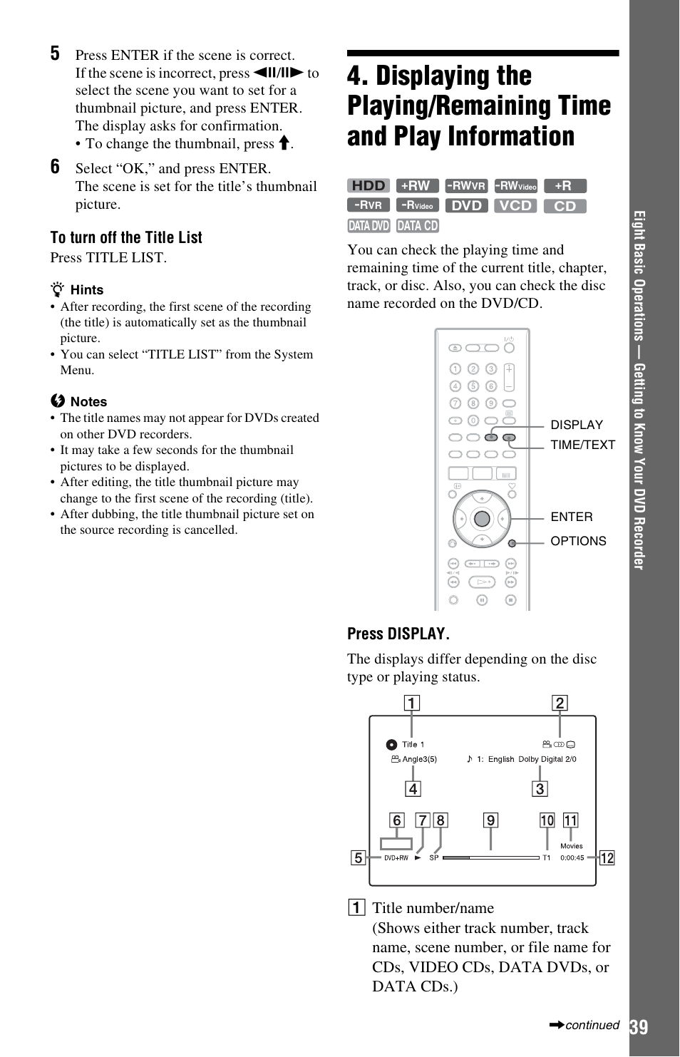 Sony RDR-HXD1065 User Manual | Page 39 / 172