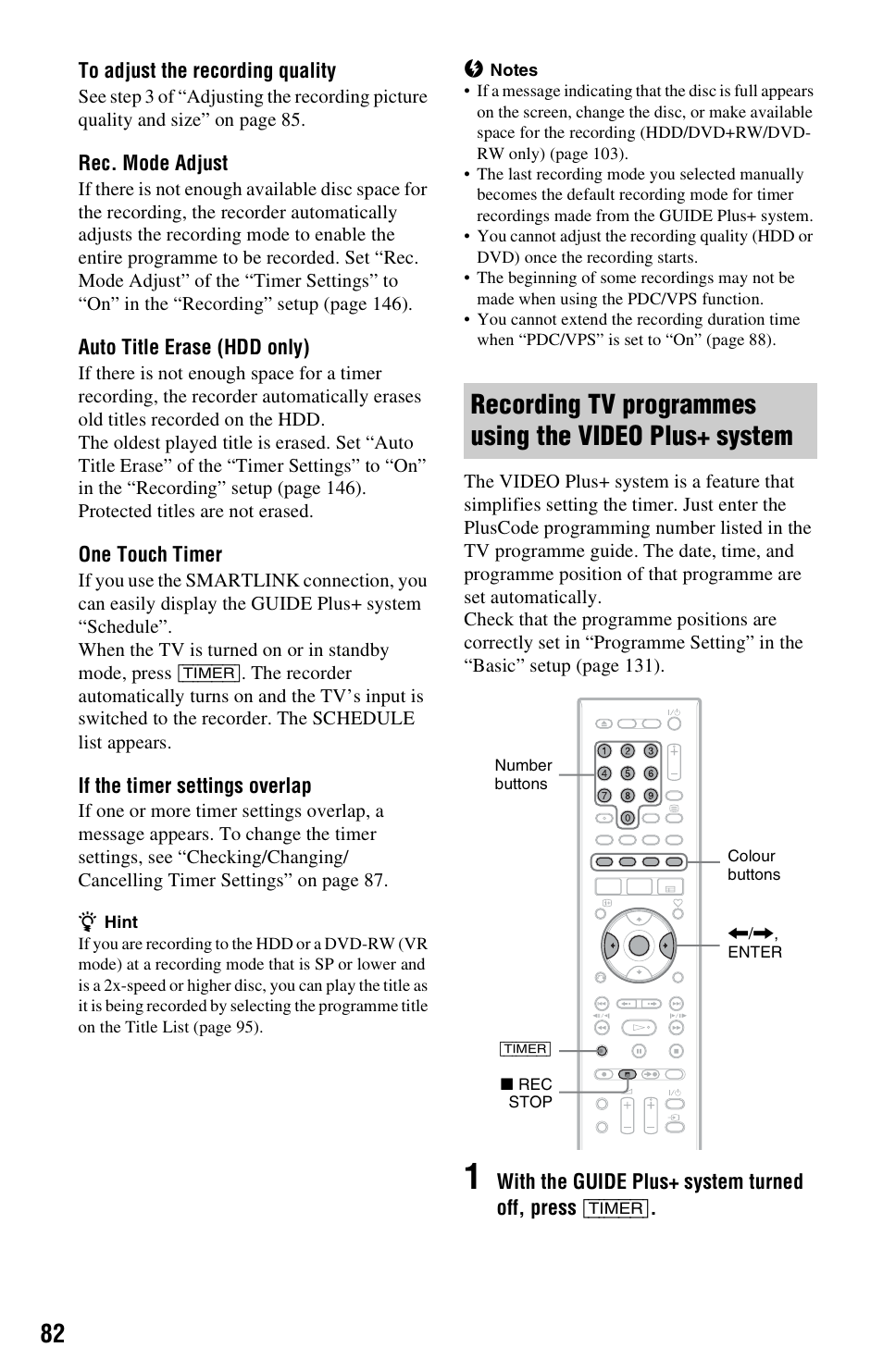 Sony RDR-HXD1065 User Manual | Page 82 / 172