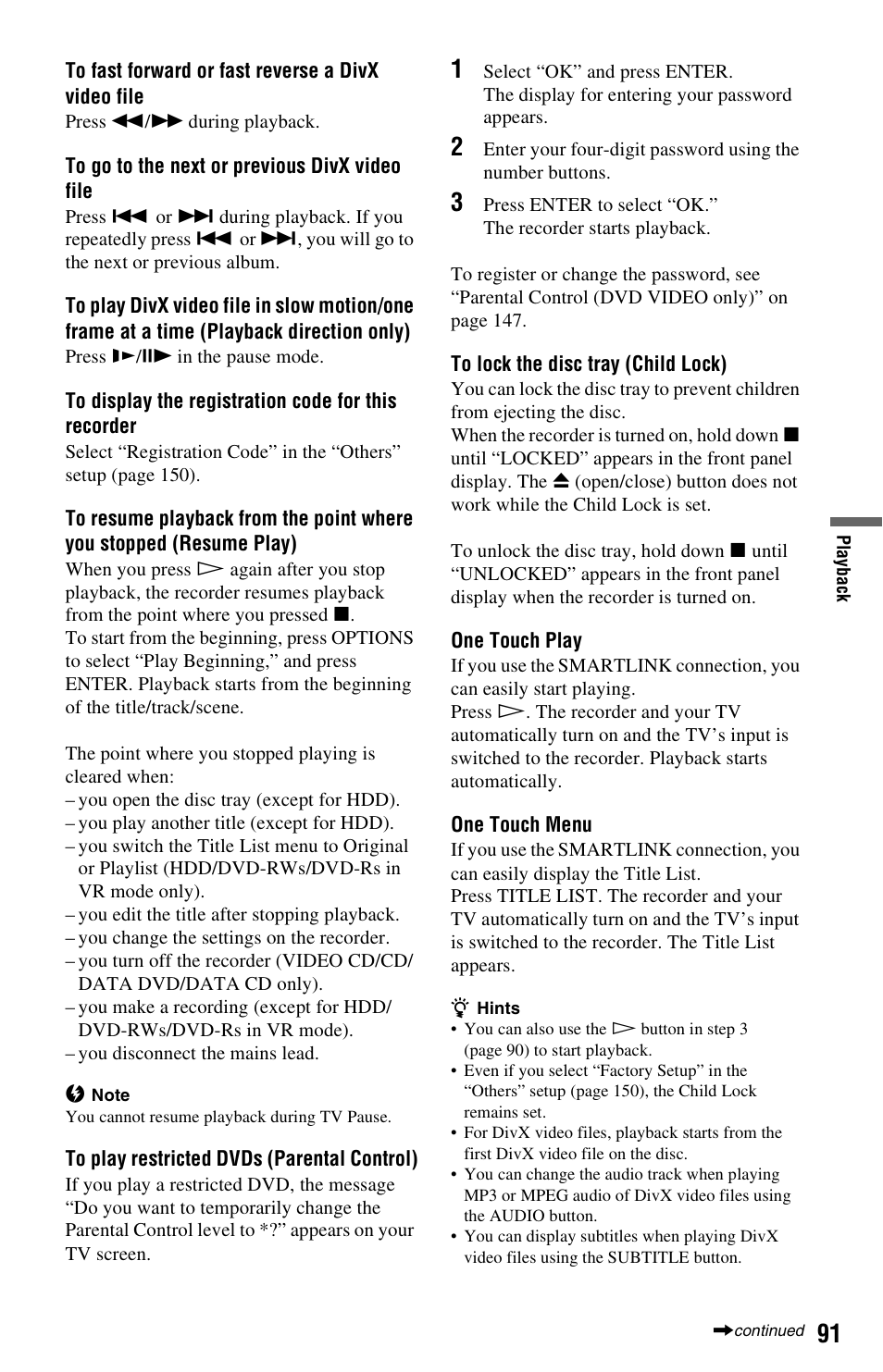 Sony RDR-HXD1065 User Manual | Page 91 / 172