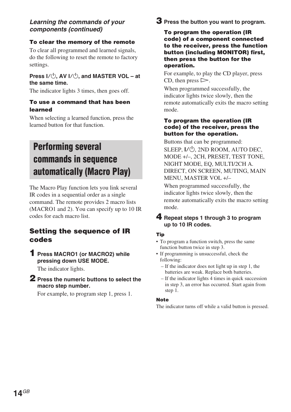 Sony RM-PP506L User Manual | Page 14 / 16