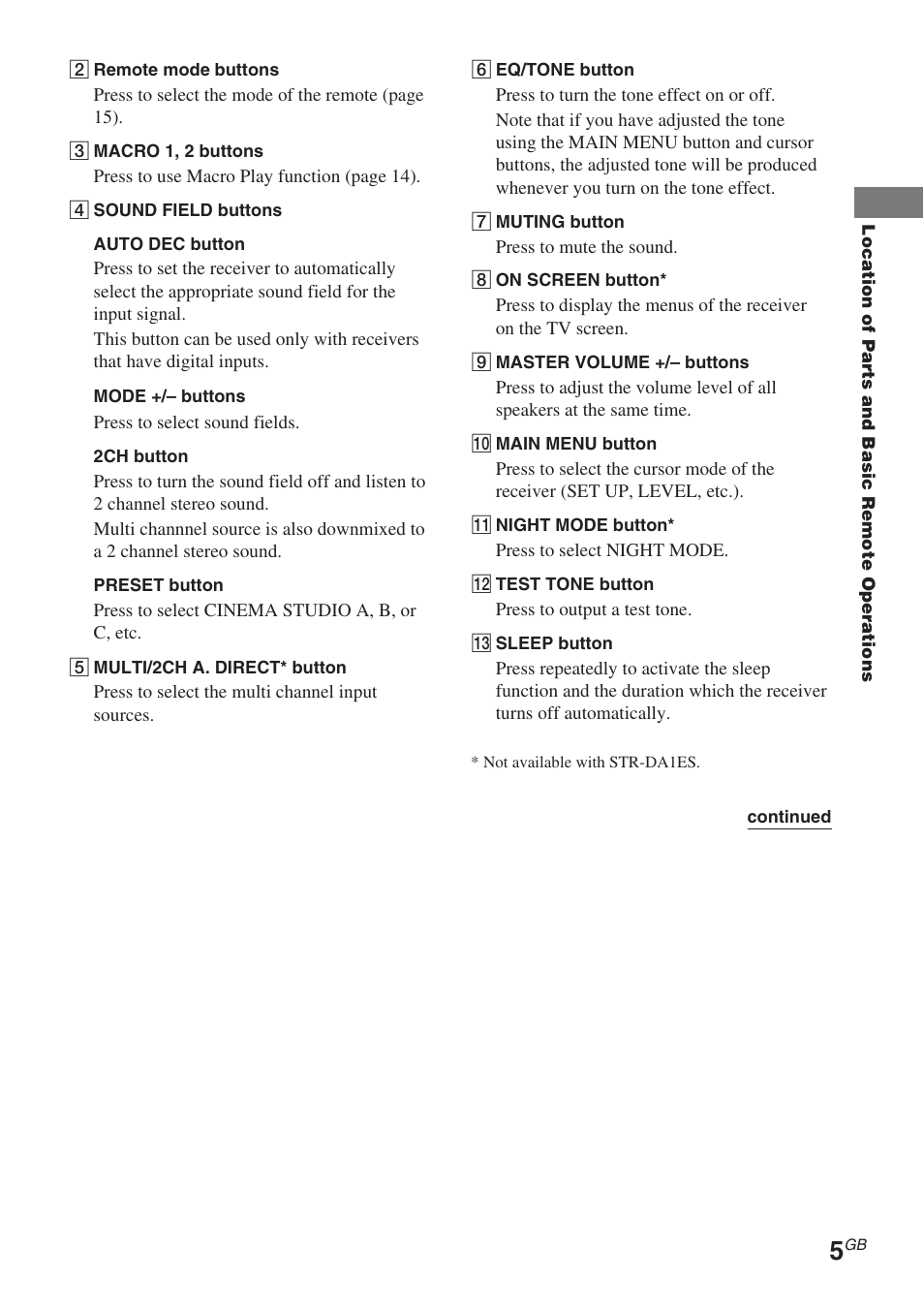 Sony RM-PP506L User Manual | Page 5 / 16