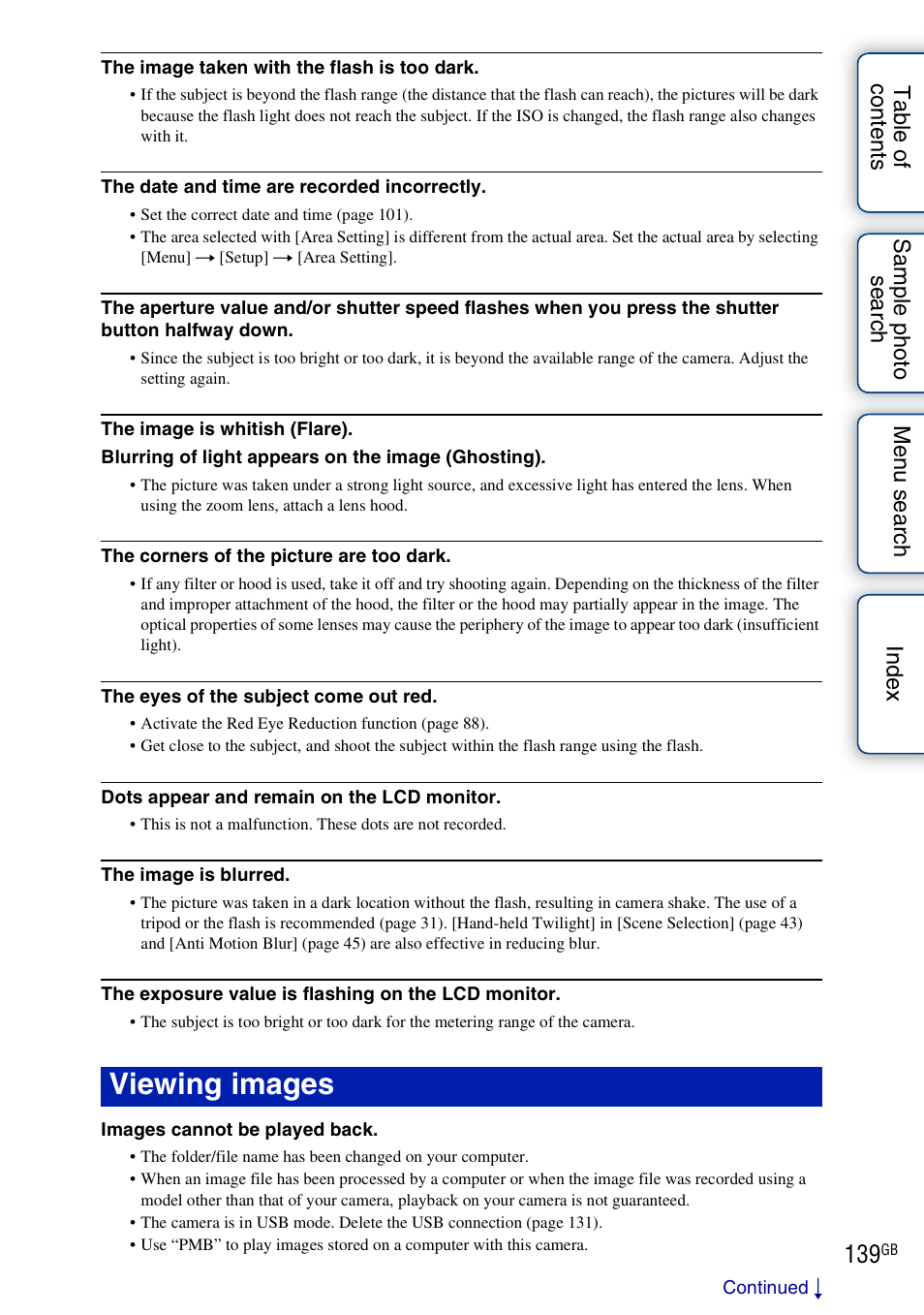 Viewing images | Sony NEX-3 User Manual | Page 139 / 159