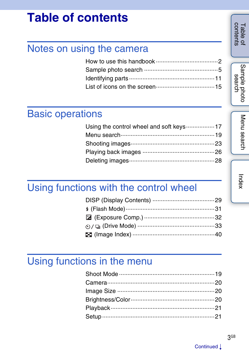 Sony NEX-3 User Manual | Page 3 / 159