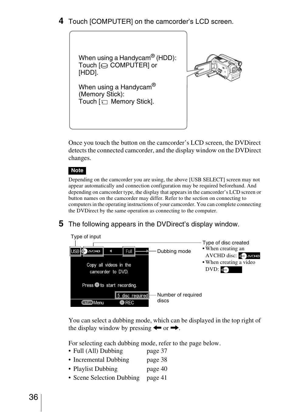 Sony VRD-MC5 User Manual | Page 36 / 84