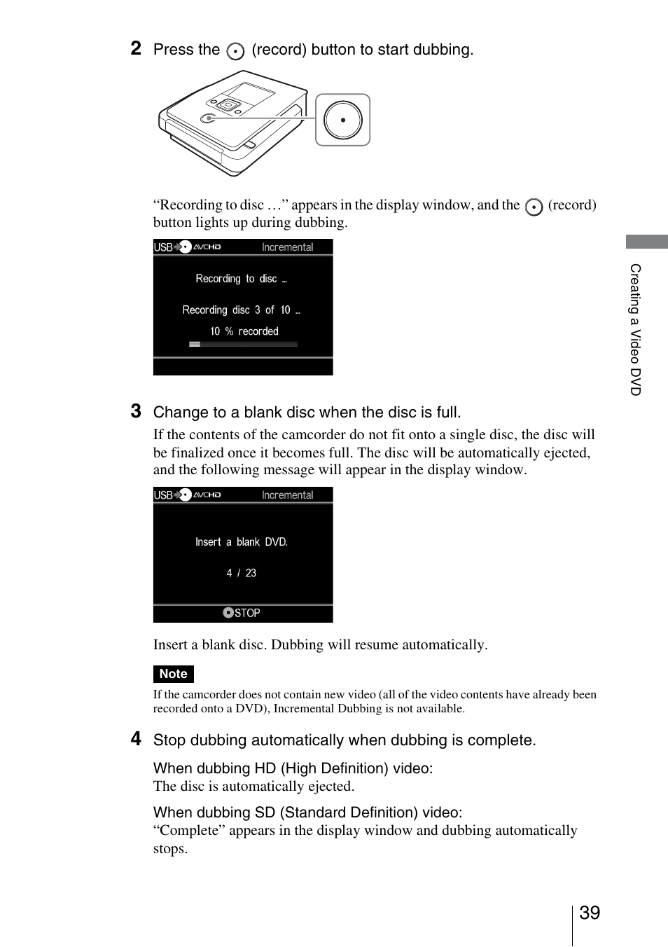 Sony VRD-MC5 User Manual | Page 39 / 84
