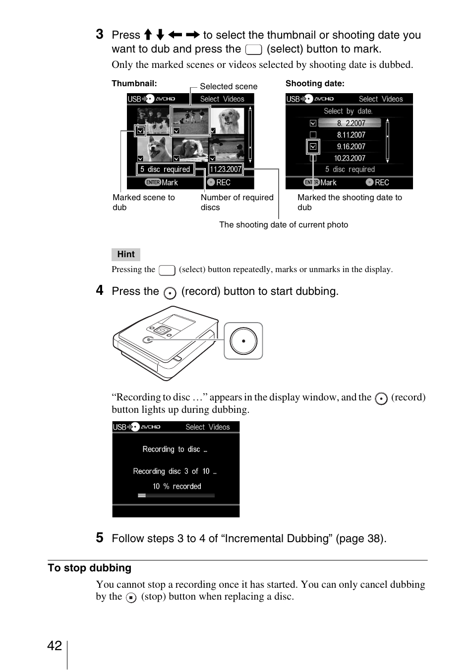 Sony VRD-MC5 User Manual | Page 42 / 84
