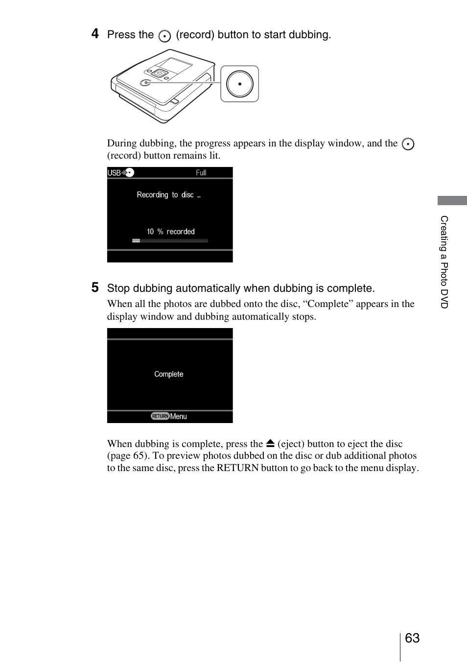 Sony VRD-MC5 User Manual | Page 63 / 84