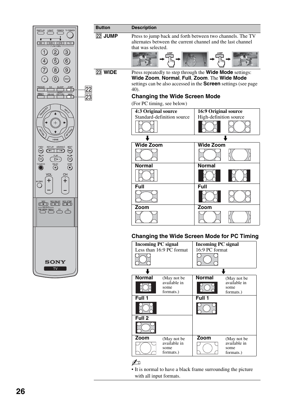 S 26, Ws wd | Sony KDS-Z60XBR5 User Manual | Page 26 / 59