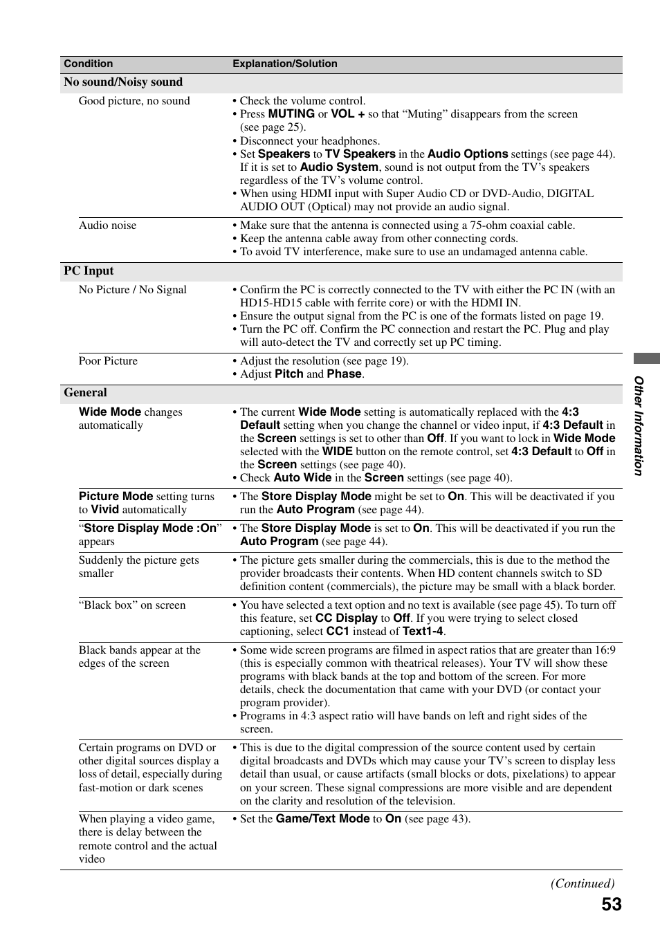 Sony KDS-Z60XBR5 User Manual | Page 53 / 59