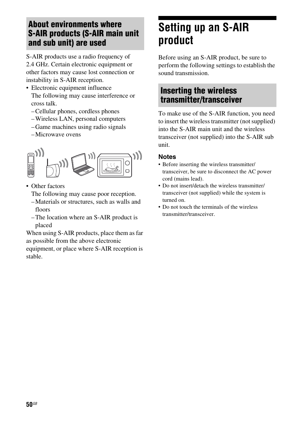 Setting up an s-air product | Sony HT-AF5 User Manual | Page 50 / 80