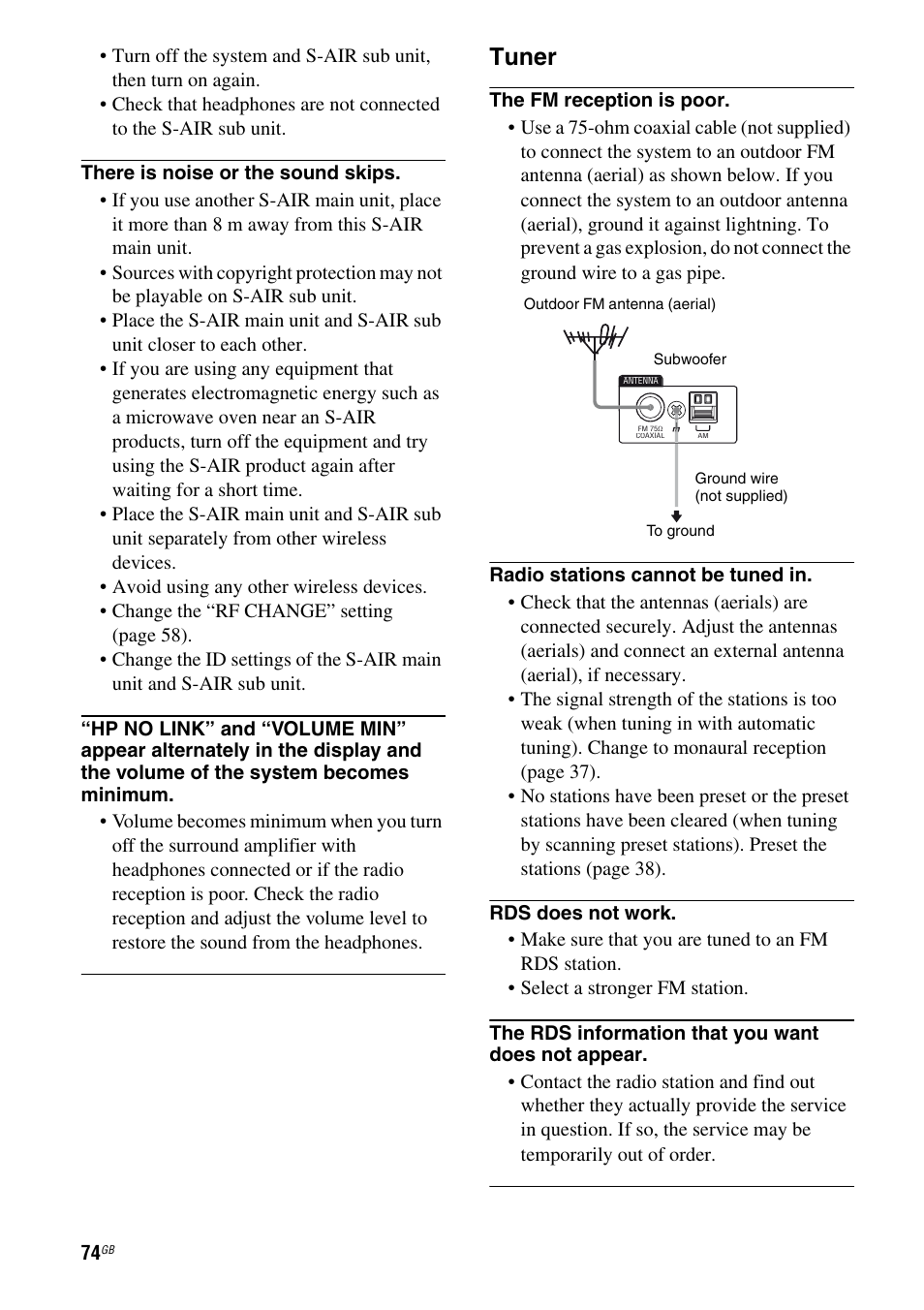 Tuner | Sony HT-AF5 User Manual | Page 74 / 80