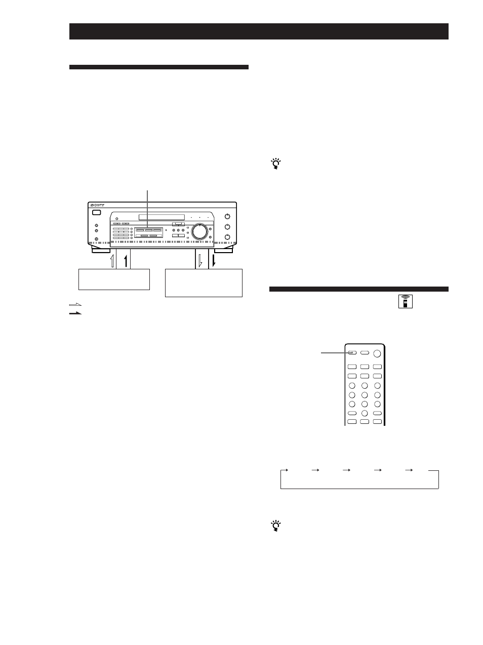 Recording 14 using the sleep timer 14, Using the sleep timer, Recording | Receiver operations, Recording on a minidisc or audio tape, Recording on a video tape | Sony STR-V323 User Manual | Page 14 / 26