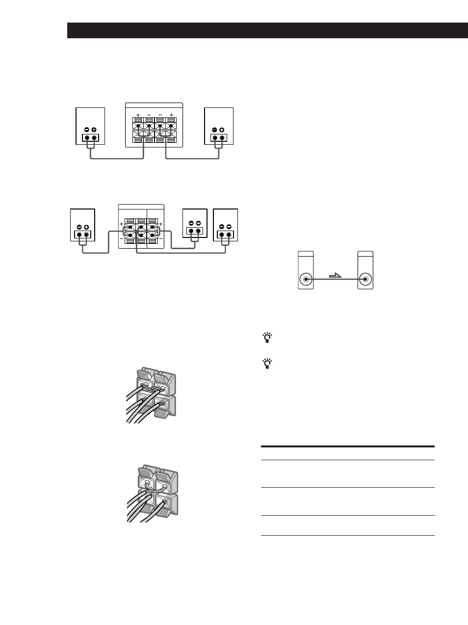 Getting started, Hookups, Selecting the speaker system | Sony STR-V323 User Manual | Page 8 / 26