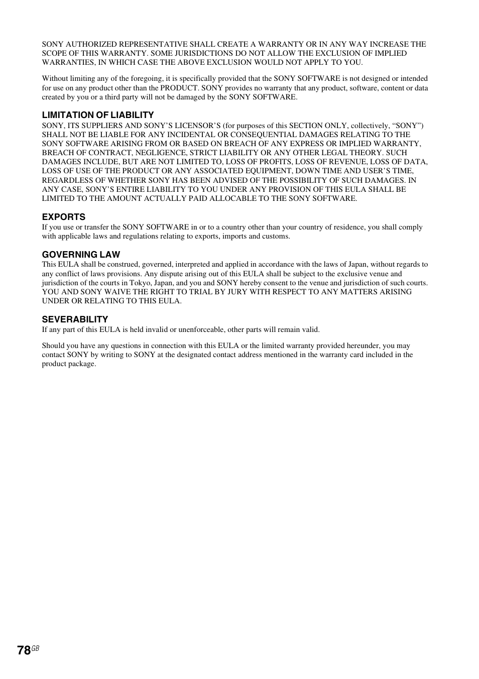 Sony NAC-SV10I User Manual | Page 78 / 92