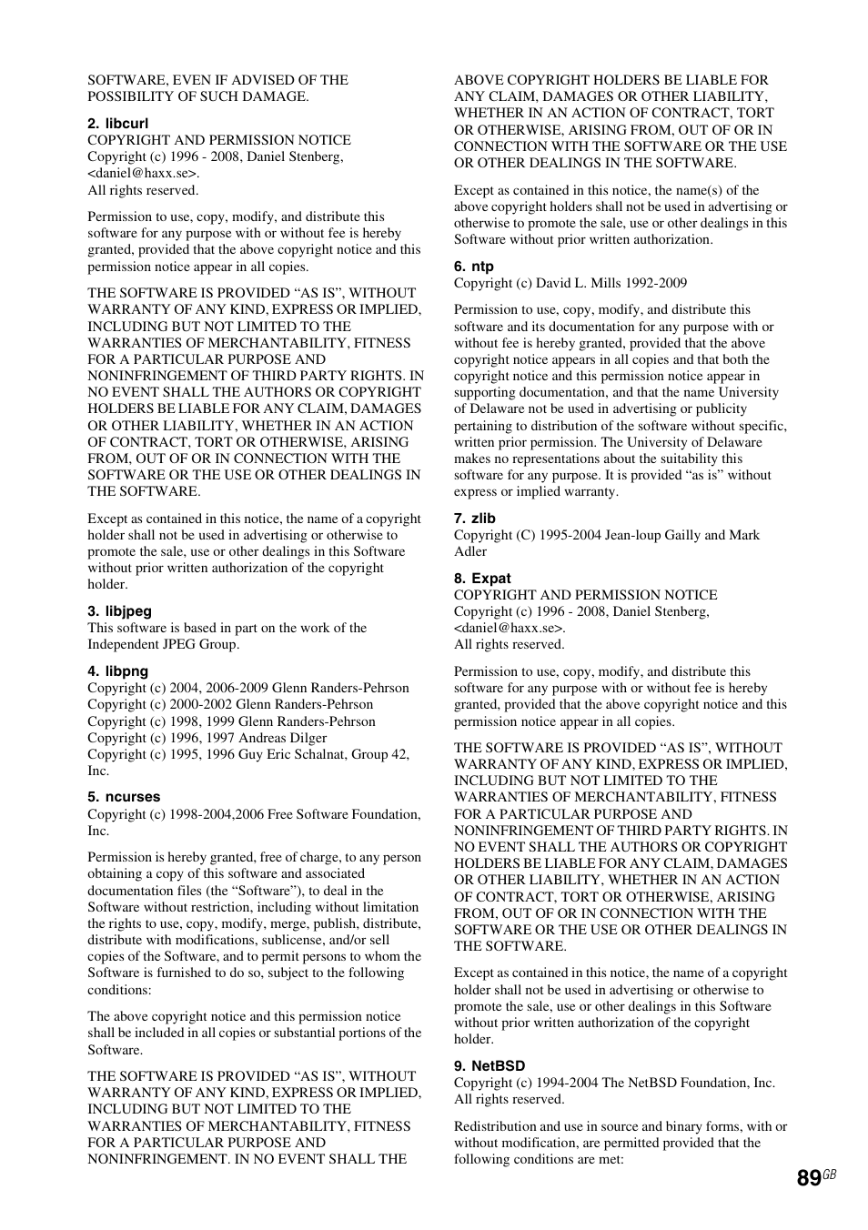 Sony NAC-SV10I User Manual | Page 89 / 92