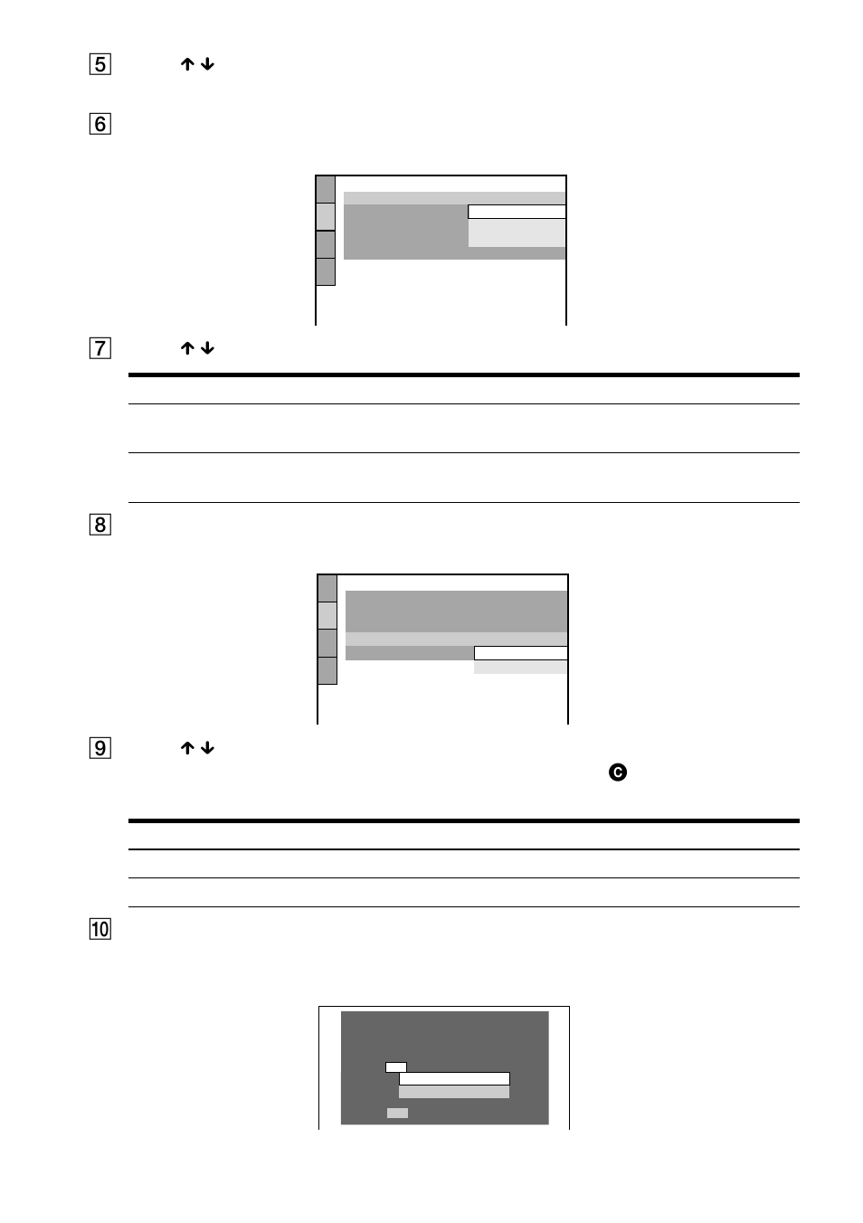 E press x / x to select a language, F press enter, G press x / x to select the item. h press enter | I press x / x to select the item, J press enter | Sony DVP-NS700P User Manual | Page 26 / 88