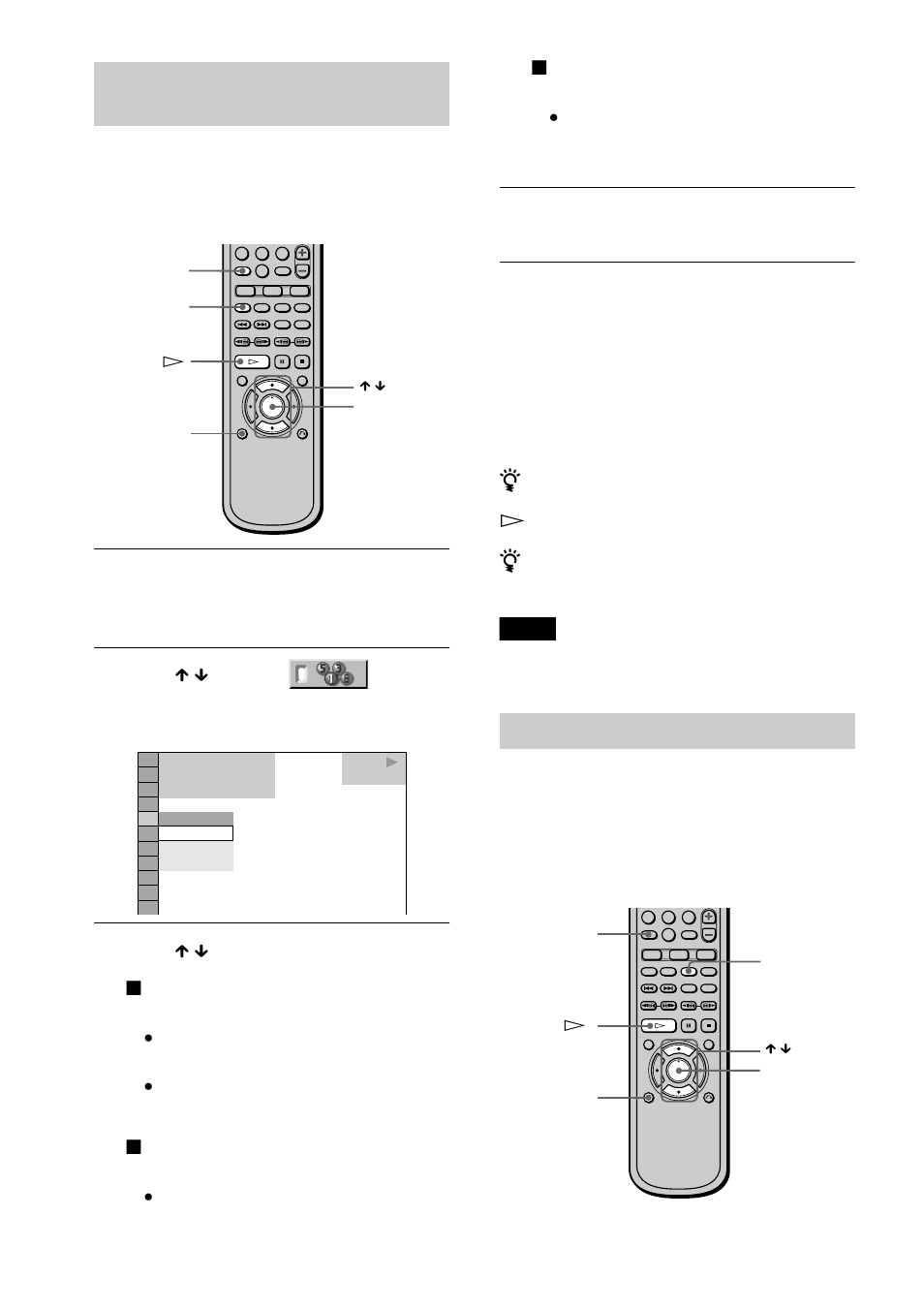 Playing in random order (shuffle play), Playing repeatedly (repeat play), N (36 | Sony DVP-NS700P User Manual | Page 36 / 88