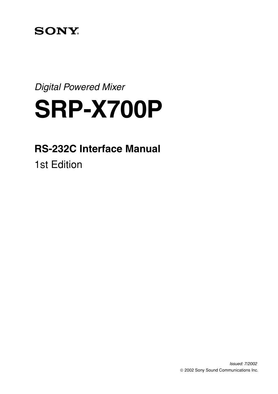 Sony SRP-X700P User Manual | 54 pages