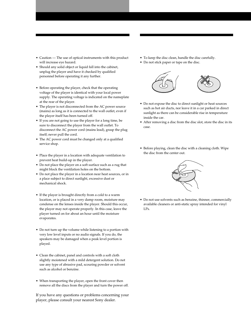 Additional information additional information, Precautions, Notes on cds | Additional information | Sony CDP-M333ES User Manual | Page 34 / 36