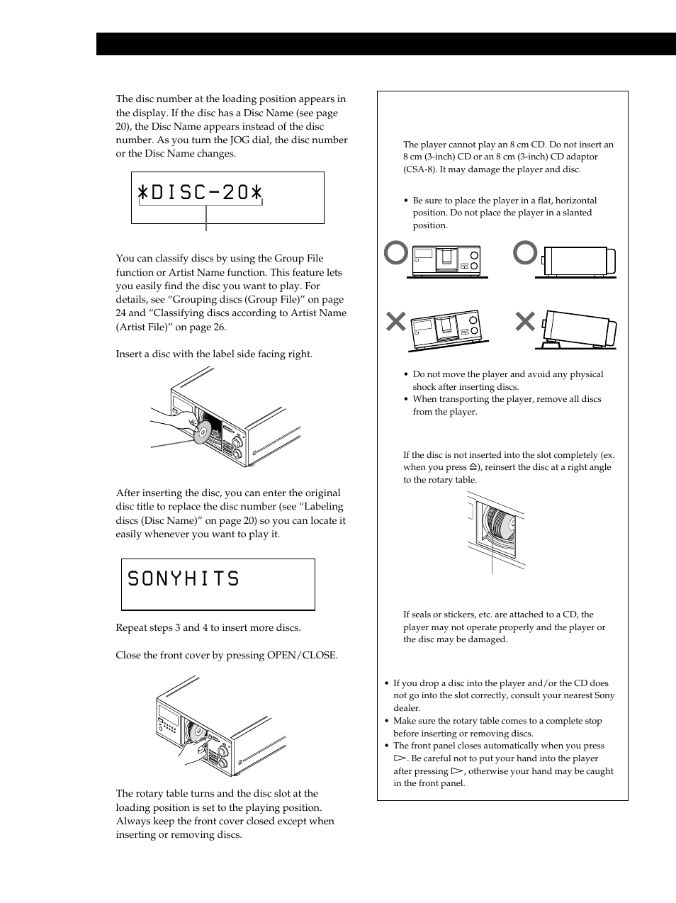 Getting started, Caution | Sony CDP-M333ES User Manual | Page 8 / 36