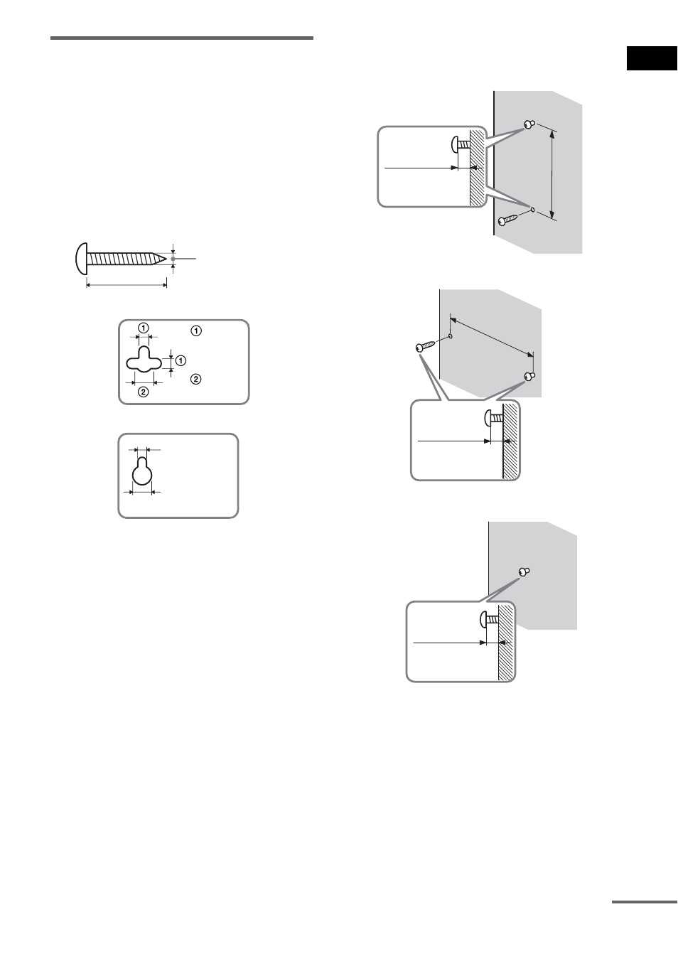 Installing the speakers on a wall, Ge tting star te d 39 | Sony DAV-LF10 User Manual | Page 39 / 120