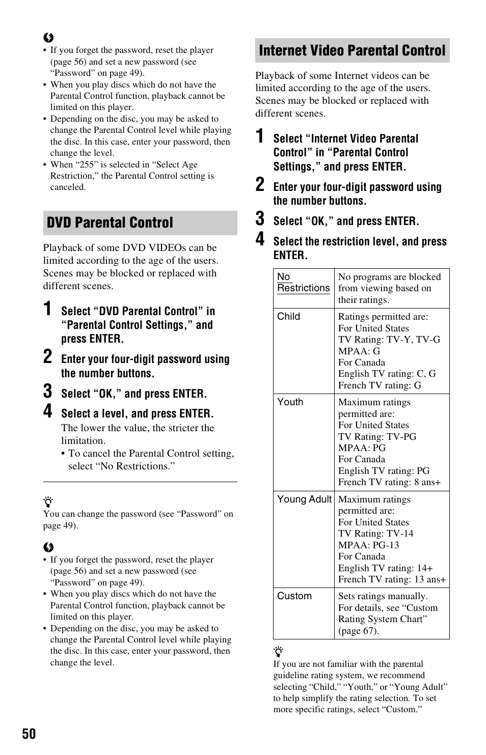 Sony BDP-N460 User Manual | Page 50 / 71