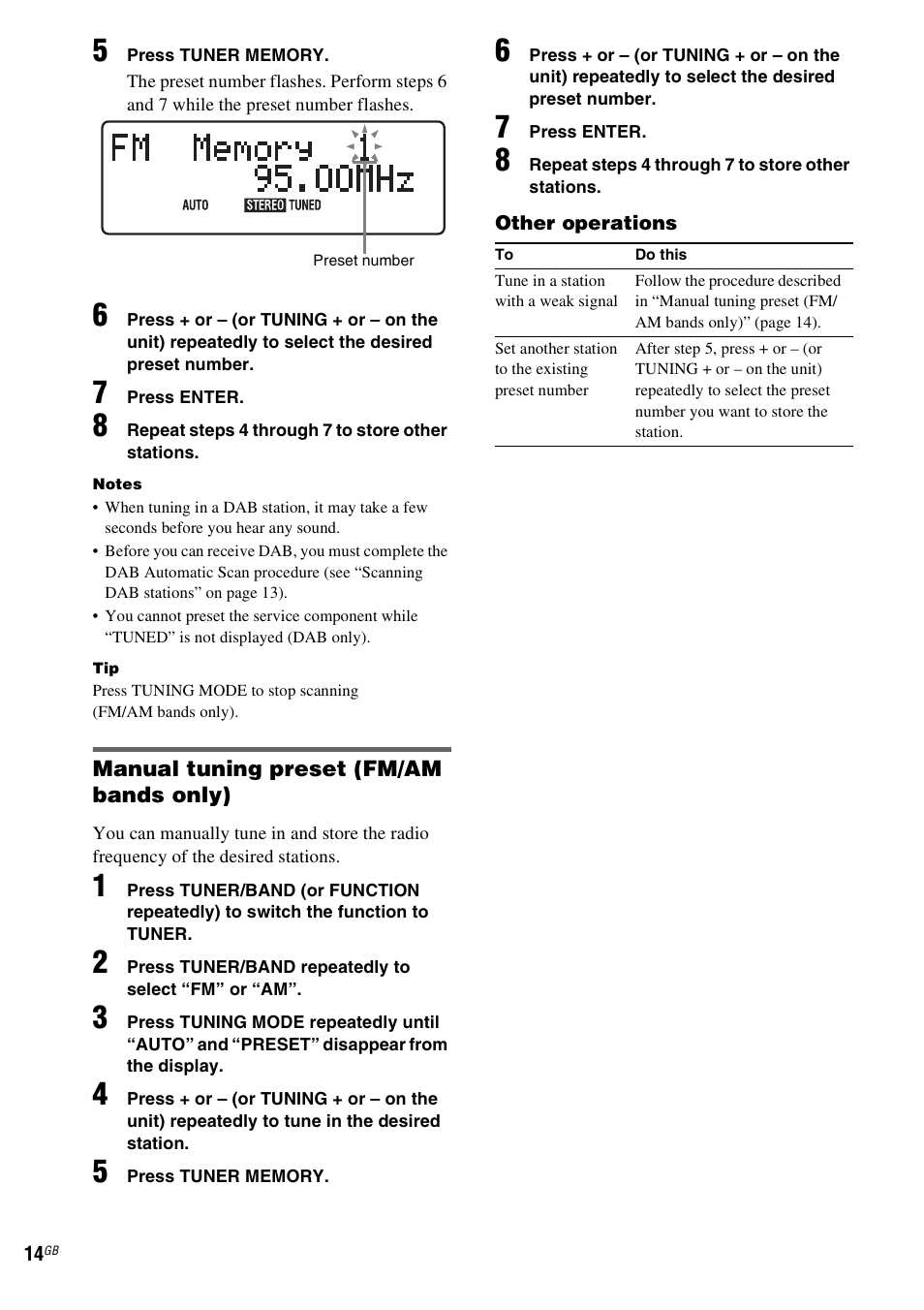 Sony CMT-NEZ7DAB User Manual | Page 14 / 36