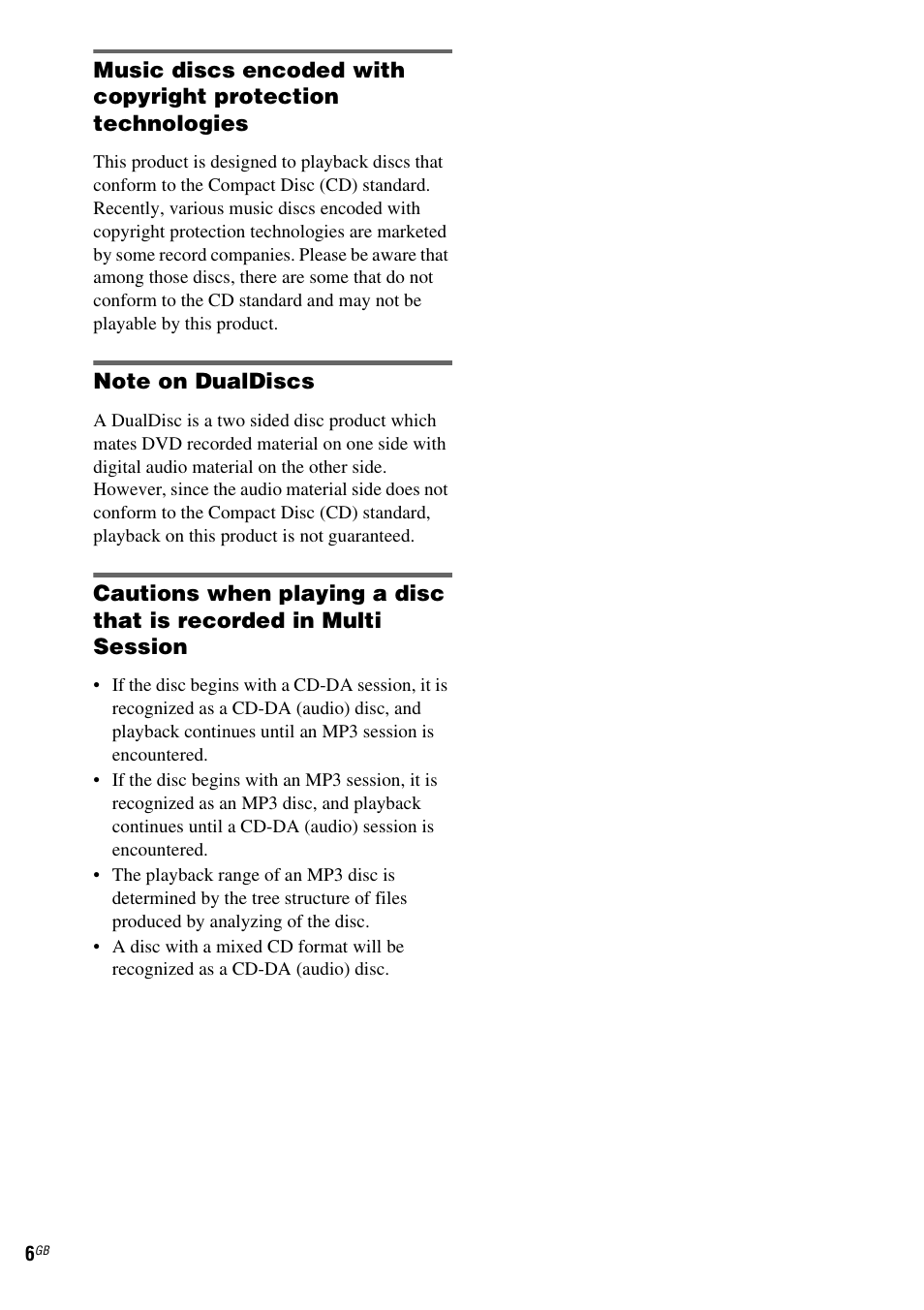 Sony CMT-NEZ7DAB User Manual | Page 6 / 36
