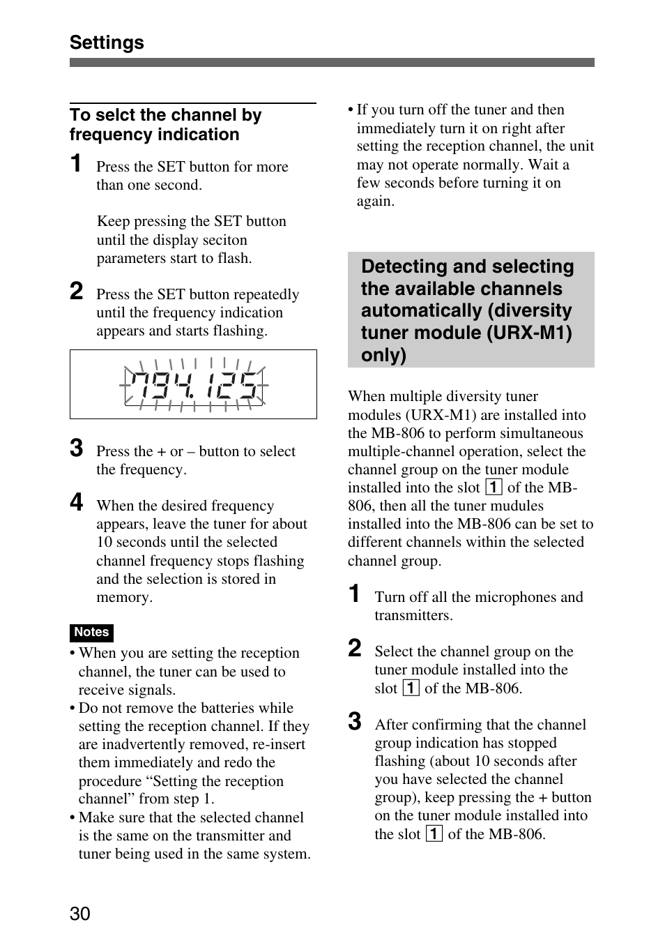 Sony UWP-C1/C2 User Manual | Page 30 / 48