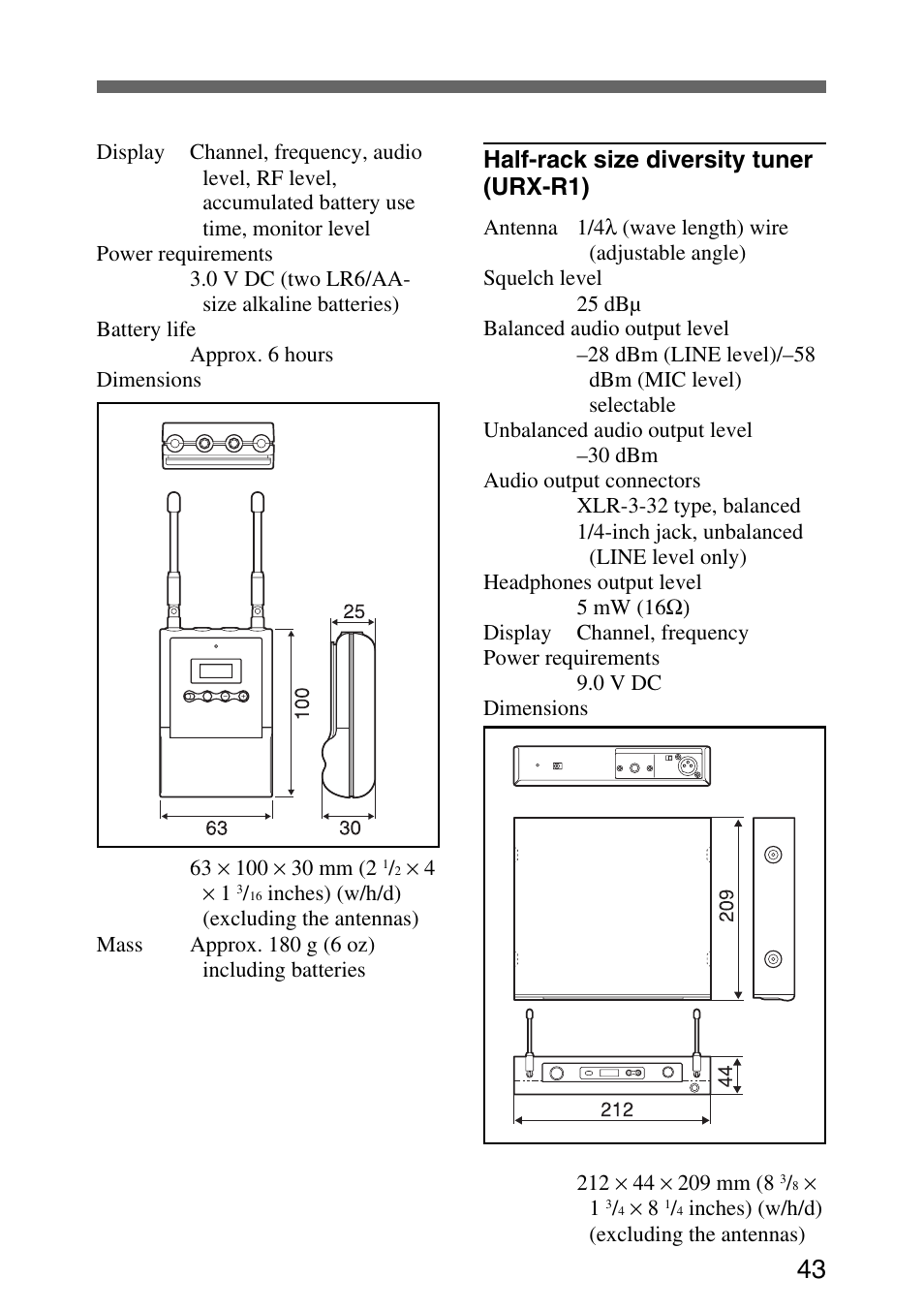 Sony UWP-C1/C2 User Manual | Page 43 / 48