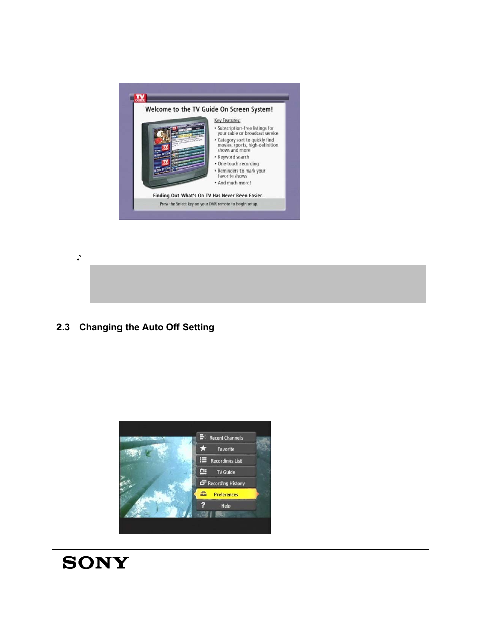 3 changing the auto off setting | Sony DHG-HDD250 User Manual | Page 5 / 8