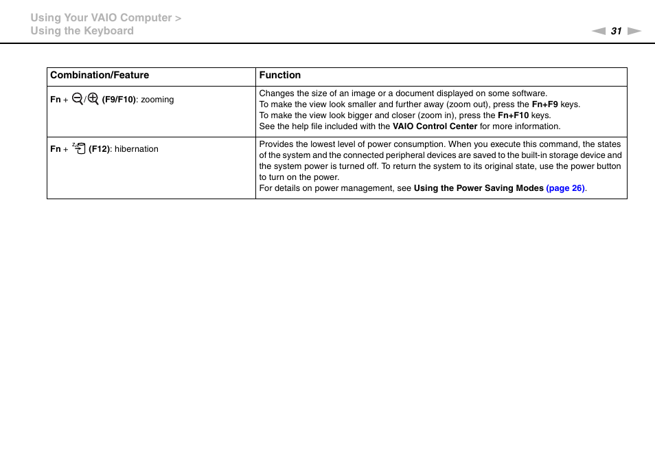 Sony VAIO VPCX11 User Manual | Page 31 / 137