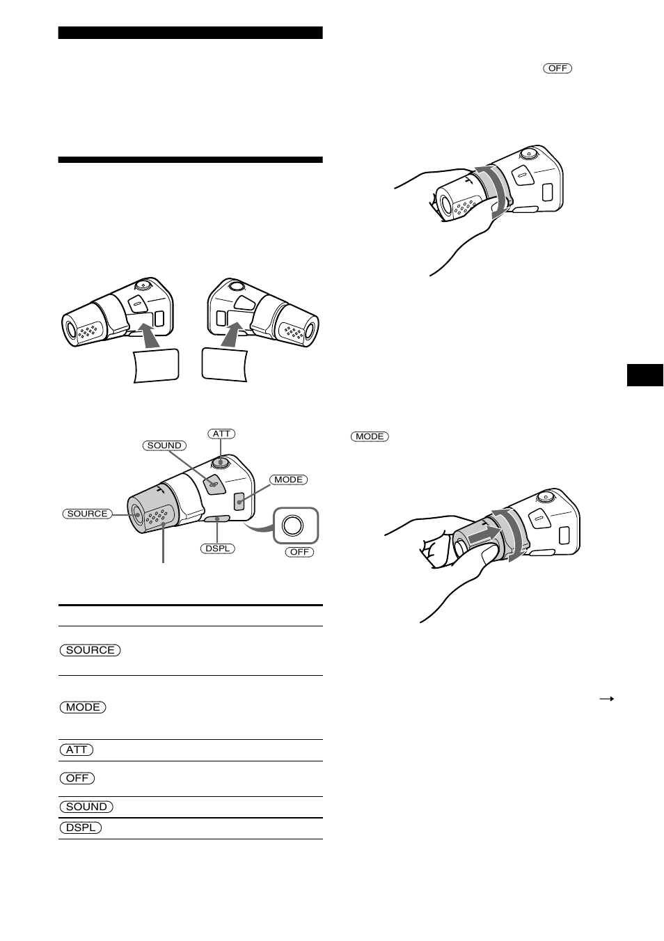 Other functions, Using the rotary commander, By pressing buttons | By rotating the control, By pushing in and rotating the control | Sony XR-CA610X User Manual | Page 13 / 28