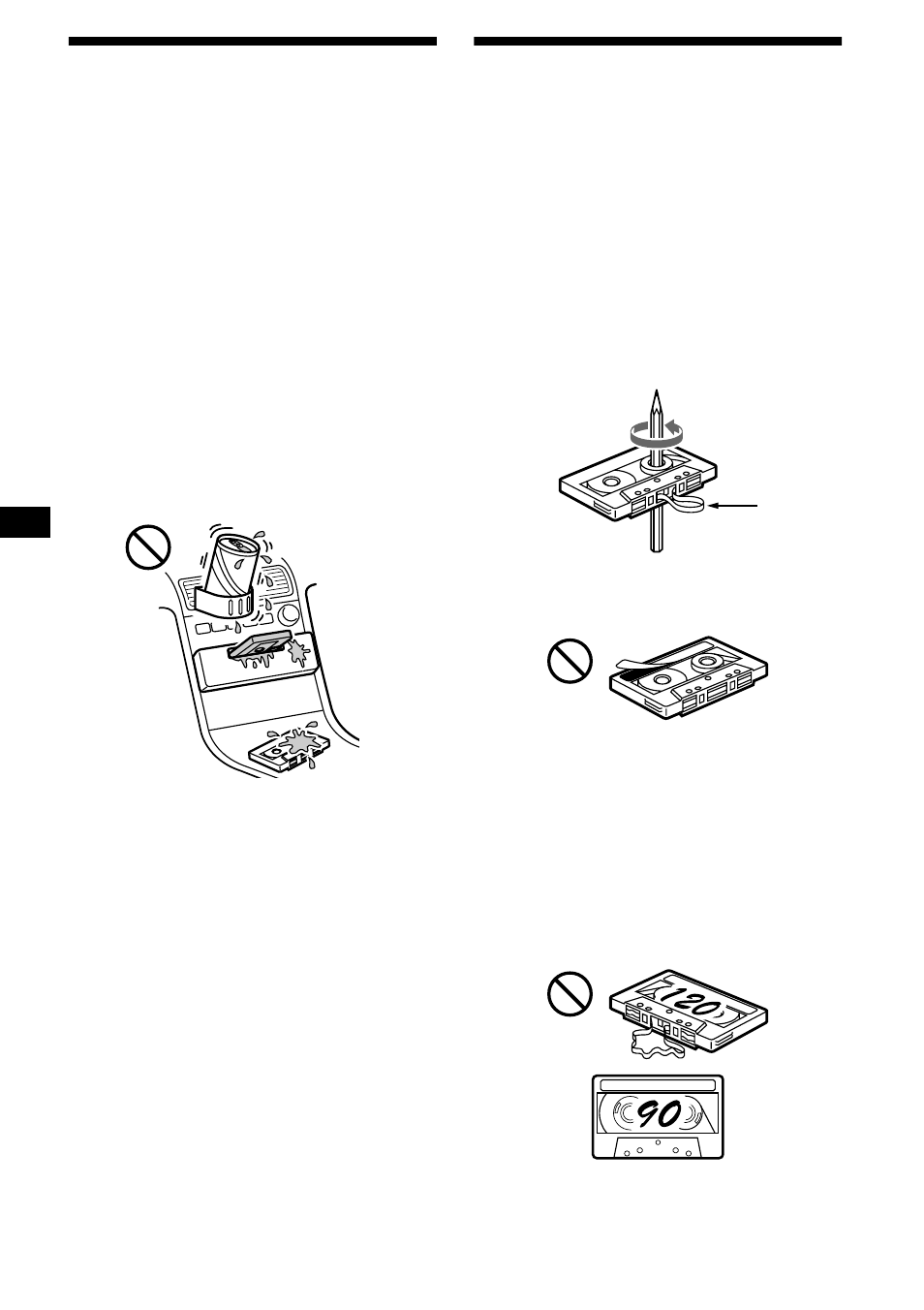 Precautions, Notes on cassettes, Precautions notes on cassettes | 6precautions | Sony XR-CA610X User Manual | Page 6 / 28