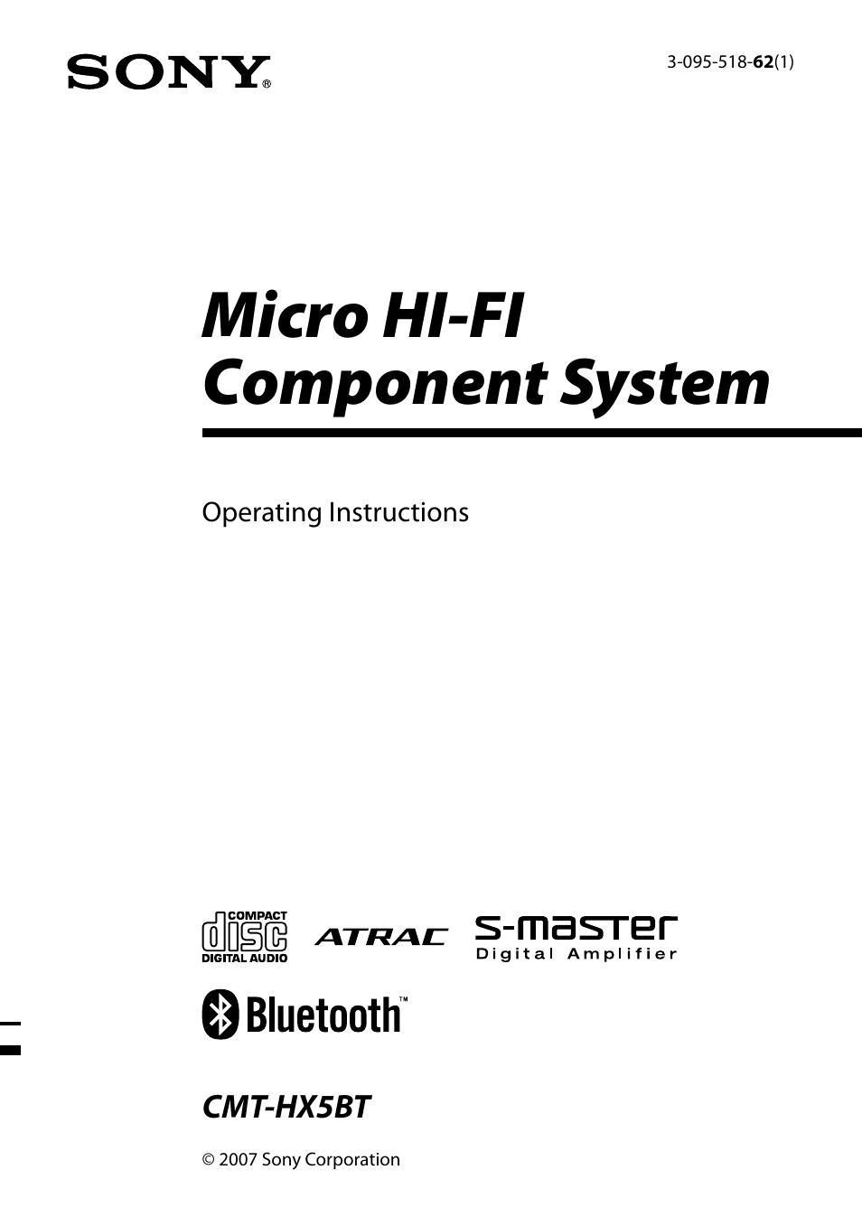 Sony CMT-HX5BT User Manual | 40 pages